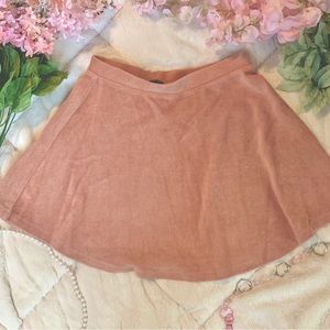 FOREVER 21 pink ribbed skater skirt
